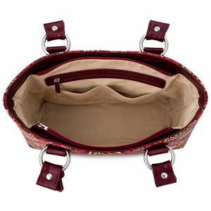 Bolso Tote de Cuero Genuino para Mujer, Bolso de Hombro de Gran Capacidad con Cierre de Cremallera y Asa Doble - Product Image 2