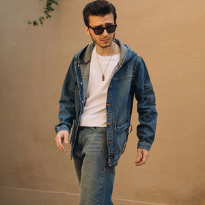 Sun Faded Vintage Denim Jacket Loose Fit <b>Jean</b> Jacket Puff Print Streetwear Denim Jacket Heavy Fabric <b>Jean</b> Coat - Product Image 2