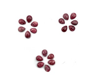 Lote de gemas sueltas de tulita natural en forma de pera, cabujón, de 5-14 mm, para la fabricación de joyas. - Product Image 3