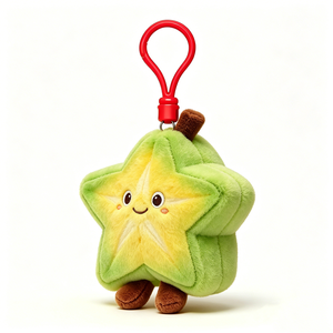 Llavero de peluche de fruta estrella personalizable, amuleto de peluche de carambola, llavero de peluche de fruta estrella, mini juguete de peluche de fruta estrella - Product Image 1
