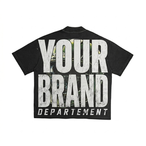 เสื้อยืดโอเวอร์ไซส์คุณภาพสูง ผ้าฝ้าย 100% พิมพ์ลายดิจิตอล DTG ทั้งตัว  สำหรับผู้ชายและผู้หญิง  รับสกรีนโลโก้  น้ำหนัก 200gsm  เสื้อยืดฮิปฮอป - Product Image 4