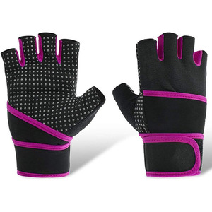 Custom Fingerless Fitness Gym Gloves Microfiber Non <b>Slip</b> Palm Grip <b>Half</b> Finger Workout Weight Lifting Training Gloves - Product Image 2