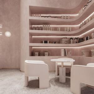 सुरुचिपूर्ण उच्च अंत सौंदर्य सैलून सजावट सौंदर्य प्रसाधन प्रदर्शन दर्पण अनुकूलन योग्य प्रदर्शन रैक डिस्प्ले काउंटर आंतरिक सजावट - Product Image 1