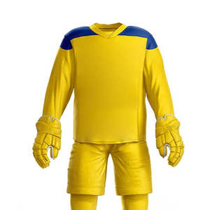 Uniforme de hockey sur glace personnalisé avec logo imprimé en polyester, fournisseur direct d'usine, vêtements de sport décontractés pour l'entraînement, respirant et anti-humidité - Product Image 5