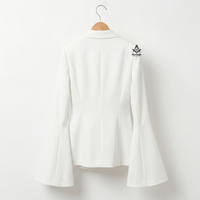 Blazer de bureau élégant et respirant pour femmes, style grec, inspiration maçonnique et sororité Delta, à bouton unique