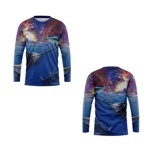 Camiseta de pesca de manga corta para hombre, de alta calidad, sublimada y personalizada, que absorbe la humedad, a precio económico. - Product Image 1