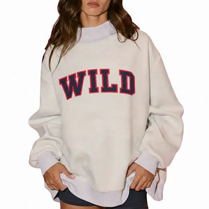 Logo personnalisé, haute qualité, pour femme, hiver, décontracté, col montant, grandes tailles, écologique, polyester/coton, épais, luxe, devant uni - Product Image 3