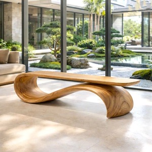Modern Sculptural <b>Bench</b> Modern Curved <b>Bench</b> Sculptural Furniture With Curved Design For Living Room - Product Image 1