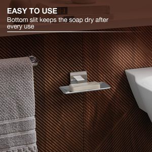 Soap Dish Bathroom Set Modern Soap Holder Bathroom Accessories Set Durable Soap <b>Tray</b> for Home Hotel Washroom Sink Countertop - Product Image 4
