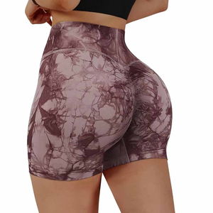 Shorts de sport pour femme à taille haute, personnalisables avec logo, pour l'entraînement, la gym, la course et le yoga, prix de gros - Product Image 5