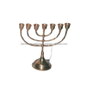 <b>Brass</b> Table Decorative Eight Light Candle Taper Holder With Gold Finished For Home Decor For Office Decor - Product Image 4