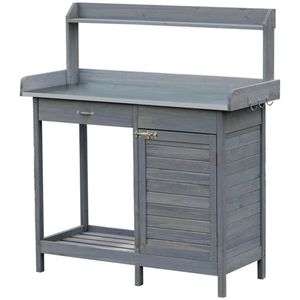 Banco da Lavoro da Giardino con Ripiani Aperti e Portautensili - Product Image 1