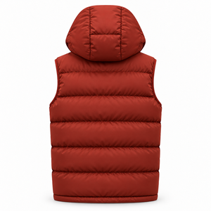 Chaleco Acolchado con Capucha para Hombre, Color Naranja, Estilo Casual, Resistente al Viento, para Invierno - Product Image 6