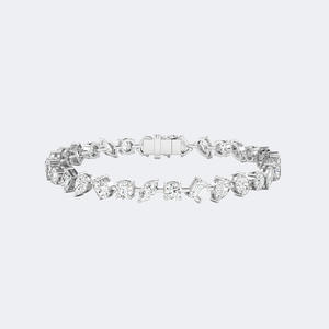 Bracelet tennis en diamants de formes variées 10.050 CTW dans un serti classique à maillons continus, bijoux fins - Product Image 5