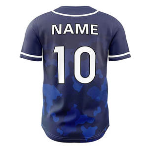 Maillot de baseball personnalisé OEM, uniforme à boutons intégraux par sublimation, tenue d'équipe à séchage rapide, logo frontal, grandes tailles, vente en gros - Product Image 4