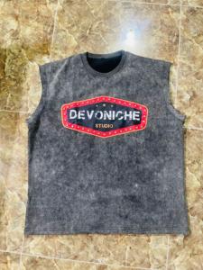 เสื้อกล้ามออกกำลังกายผู้ชายไซส์ใหญ่ ผ้าคอตตอนหนานุ่ม ทรงหลวม พิมพ์ลายฮิปฮอป โลโก้สั่งทำได้ - Product Image 2
