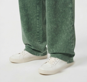 Conjunto Deportivo de Dos Piezas para Hombre, Sudadera con Capucha y Pantalones, Estilo Acid Wash, 100% Algodón Felpa, Hombros Caídos - Product Image 5