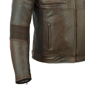 Chaqueta de moto ecológica, económica, de cuero estampado, ignífuga, hecha a medida, impermeable y protectora. - Product Image 6