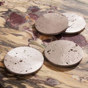Premium Metal <b>Coaster</b> Set <b>For</b> Modern Dining Tables Luxury Home Decor Heat Resistant <b>Drink</b> Protection - Product Image 1