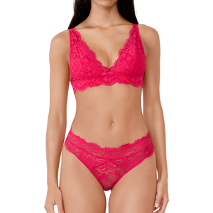 Bralette de Encaje Triangular para Mujer, Suave y Elástico, Estilo Pullover, Lencería Minimalista - Product Image 6