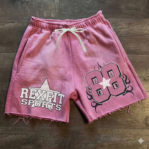 REXFIT SPORTS Shorts décontractés pour hommes, streetwear, fabricant OEM, shorts de sport, logo personnalisé, shorts de sport en coton, shorts de fitness, shorts de course - Product Image 1