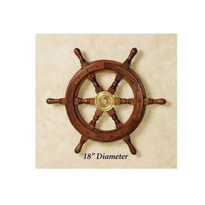Wooden <b>Ship</b> <b>Wheel</b> Ocean Harbor Landmark Created to Enhance Coastal Decor with Graceful Maritime Inspired Presentation - Product Image 5
