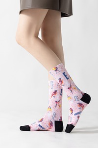 Custom Nylon Spandex Eco-Friendly Digital Print <b>Socks</b> Men Women Soft Comfortable Breathable Stylish Outdoor <b>Running</b> Sport - Product Image 4