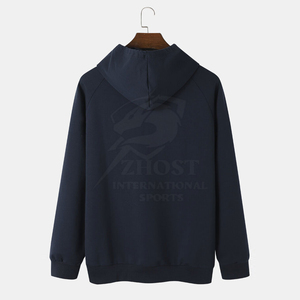 Sweat-shirt à capuche ZHOST pour homme, coupe classique, couleur unie, en coton tricoté, avec logo numérique sur le devant, anti-boulochage, idéal pour l'hiver et les tenues décontractées - Product Image 2