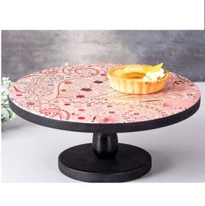 Exclusivo Soporte de Madera para Tartas con Acabado Esmaltado, Accesorio de Mesa Elegante para Servir Tartas de Cumpleaños y Postres - Product Image 1