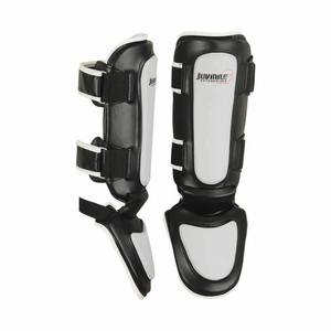 Protector de Piernas Deportivo Profesional Personalizado de Alta Calidad en Cuero PU con Cierre Ajustable para Boxeo, MMA, Taekwondo, Muay Thai - Product Image 1