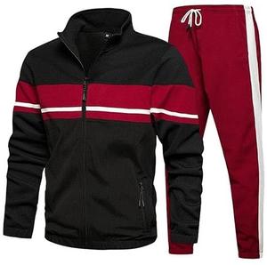 Survêtements d'hiver en molleton respirant imprimé uni, unisexe, avec logo personnalisé, ensemble deux pièces pour l'entraînement sportif et le jogging, vente en gros - Product Image 4