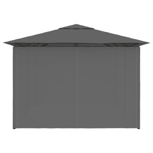 Tendone giardino antracite con tende 157.4 "x 118.1" per edifici esterni - Product Image 6