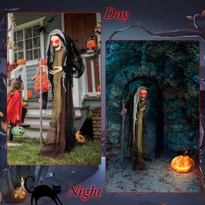 Life-Size Animatronic <b>Witch</b> for Halloween <b>Decoration</b> with Pre-Recorded Phrases - Product Image 5