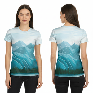 เสื้อยืดโยคะคุณภาพสูง 100% สวมใส่สบาย แห้งเร็ว ระบายอากาศได้ดี เหมาะสำหรับออกกำลังกาย ฟิตเนส เสื้อยืดลำลองแขนสั้นสำหรับออกกำลังกายในยิม - Product Image 3