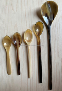 100% cuillère en corne de buffle de qualité originale couleur naturelle polie à prix économique pour l'utilisation de fête de mariage à la maison de restaurant - Product Image 4