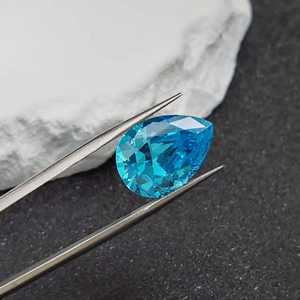 Aigue-marine naturelle, pierre précieuse facettée en forme de poire, coupe goutte d'eau, Aigue-marine en vrac, plusieurs tailles, vente en gros C50A - Product Image 1
