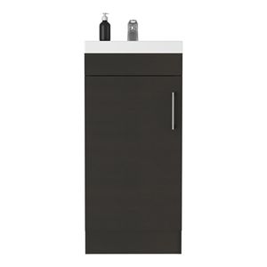 Mobile da Bagno Sevilla con Anta Singola, Armadietto Nero - Product Image 3