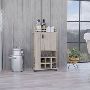 Carrello Portabottiglie Fargo con 6 Portabottiglie Integrati, Design Elegante da Carrello Bar - Product Image 1