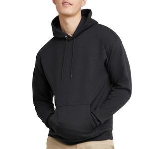 Sudadera con Capucha Personalizada ODM con Logotipo Frontal Negro para Hombre y Mujer, Sudadera de Felpa de Algodón Premium, Ecológica, Informal, de Invierno, 370g, Resistente al Viento - Product Image 1