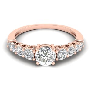 Bague en argent sterling 925 avec moissanite taille ronde, design classique, best-seller REYES, pour femme, idéale pour fiançailles, mariage, fête, cadeau, bijoux. - Product Image 5