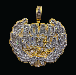 Colgante de Hip Hop de oro rosa para mujer cristiana personalizada con gemas RB IGI certificado totalmente helado VVS Moissanite bisel ajuste brillante - Product Image 5