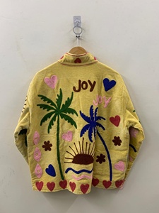 Bohemian Velvet Suzani Jacket Embroidered Jacket Oversize Winter Jacket Uzbek <b>Duster</b> Style Handmade Jacket Gift for Her - Product Image 2