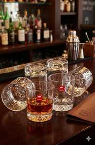 Verre à shot en verre borosilicate écologique à double paroi de 2 oz, fait main, de luxe, avec motif tête de mort, pour whisky - Product Image 4
