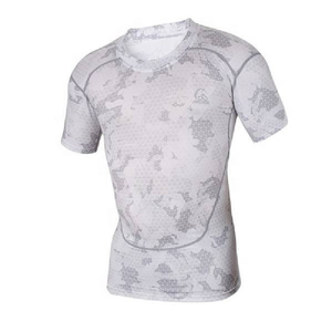 เสื้อคอมเพรสชั่นลายตัวอักษรสำหรับผู้ชาย ขายส่ง ป้องกันการเกิดขุย - Product Image 2
