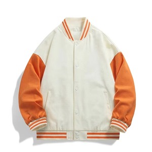 High Quality <b>Winter</b> Men's Unisex Varsity <b>Jacket</b> Woolen Embroidery Casual Windbreaker Outerwear - Product Image 6