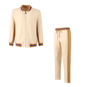 Ensemble de survêtement Omega Custom Winter Casual Air Tech Fleece 2 tons, veste chaude performante, pantalon de jogging, poches sportives, style actif - Product Image 1