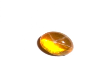 Zafiro Estrella Amarillo Transparente Ovalado de 5x7 mm, 1 Quilate, Creado en Laboratorio, Cabujón Pulido con Efecto de Estrella de 6 Puntas para Joyería - Product Image 6
