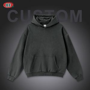 เสื้อฮู้ดดี้ OEM ผู้ชาย สตรีทแวร์ ฮิปฮอป ทรงปกติ คุณภาพสูง แบบเรียบ ปักลาย วินเทจ ผ้าโมดอล สำหรับสวมหัว - Product Image 1