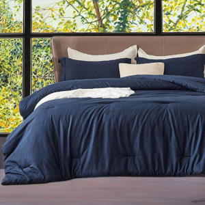 Ultra Soft Grade a Eco-Friendly Queen Size All-Season Reversible Bedding <b>Set</b> 3-Piece <b>Comforter</b> Pillow Shams All-in-One 'Bed Bag' - Product Image 4