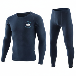 Ensemble de sous-vêtements de sport pour hommes en nylon, séchage rapide, antibactérien, respirant, taille élastique, longueur intégrale, entraînement, taille haute très élastique - Product Image 2